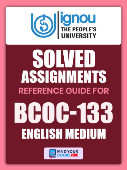 BCOC133 Ignou Solved Assignment English Medium