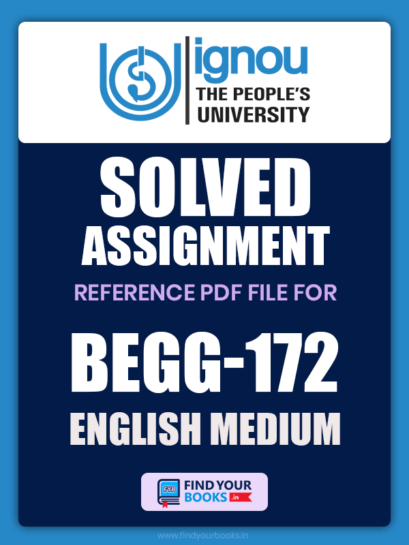 BEGG172 Ignou Solved Assignment