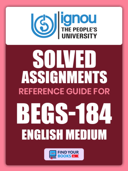 BEGS184 Ignou Solved Assignment