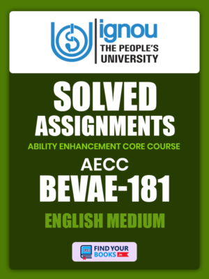 BEVAE181 Ignou Solved Assignment English Medium