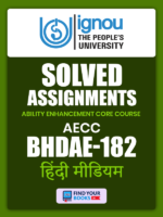 BHDAE182 Ignou Solved Assignment