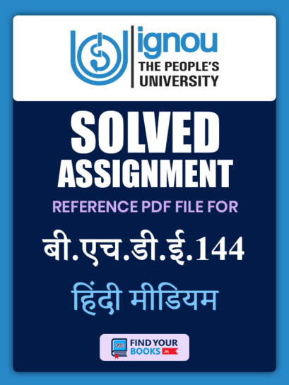 BHDE144 Ignou Solved Assignment