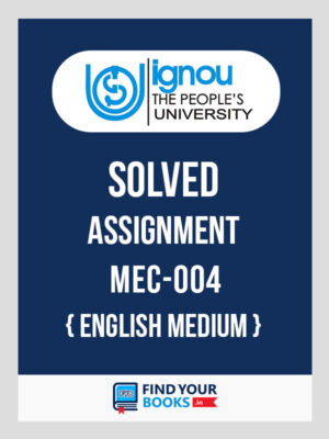 mec4 ignou solved assignment