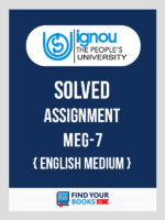 MEG7 Ignou Solved Assignment