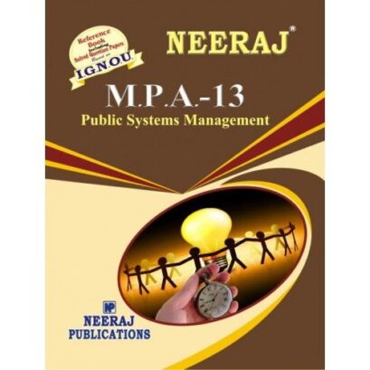 IGNOU: MPA-13  Public SystemManagement-English Medium