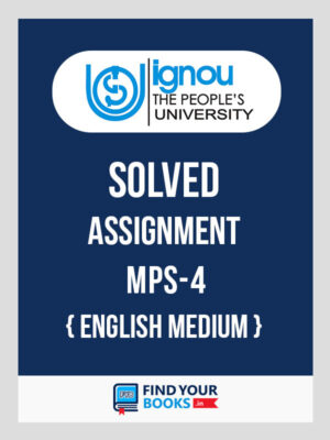 MPS4 IGNOU Solved Assignment English Medium