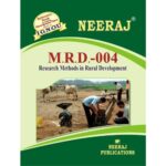 MRD004 - IGNOU Guide Book For Research Methods In Rural Development - English Medium