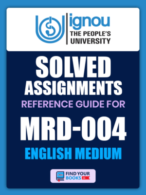 MRD4 Ignou Solved Assignment English Medium