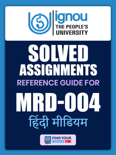 MRD4 Ignou Solved Assignment Hindi Medium