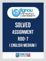 RDD7 IGNOU Solved Assignment English Medium