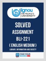 BLI221 IGNOU Solved Assignment English Medium