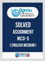 MCO5 IGNOU Solved Assignment English Medium