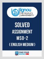 MSO2 IGNOU Solved Assignment English Medium