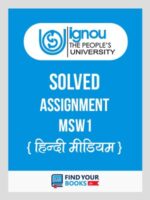 MSW1 Ignou Solved Assignment Hindi Medium