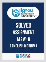 MSW8 Ignou Solved Assignment English