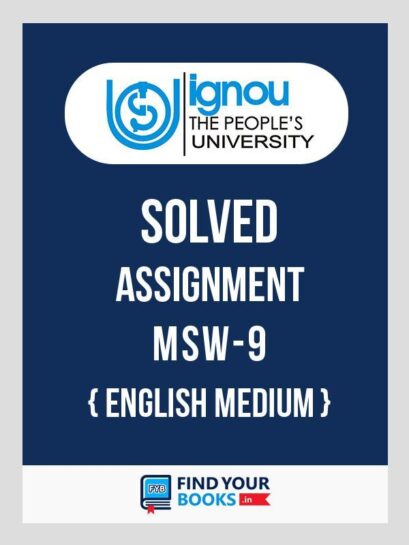 MSW9 Ignou Solved Assignment English Medium