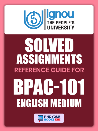 BPAC101 Ignou Solved Assignment English Medium
