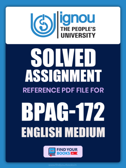 BPAG172 Ignou Solved Assignment English Medium