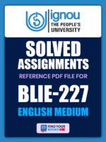 BLIE227 Ignou Solved Assignment English Medium