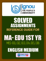 Ignou MAEDU Solved Assignment 1st Year English Medium