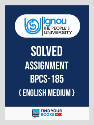 BPCS185 IGNOU Solved Assignment