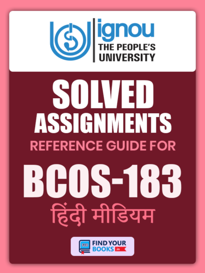 BCOS183 Ignou Solved Assignment Hindi Medium