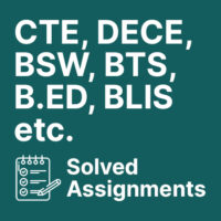 Diploma & BDP Solved Assignments