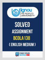 BCOLA138 Ignou Solved Assignment English