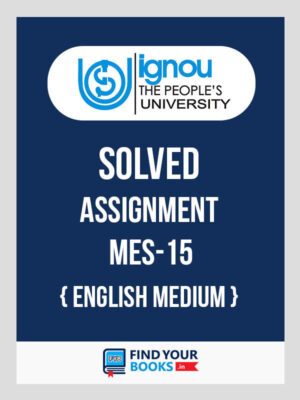 MES15 IGNOU Solved Assignment
