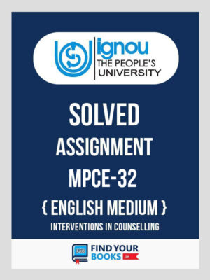 MPCE32 Ignou Solved Assignment English Medium