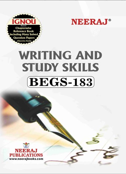 BEGS 183 Writing and Study Skills Ignou Guide book for exam preparation